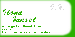 ilona hansel business card